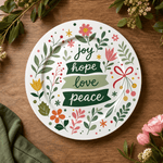 Christmas Holly Berry Charger Plate - Gold Rim Holiday Table Decor - MintiHome