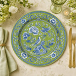 Chinoiserie Floral and Bird Charger Plate – Blue & Green Wedding Under Plate - effect view 1