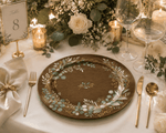 Elegant Floral Wedding Charger Plates - Botanical Decorative Under Plates, Set of 4 - MintiHome