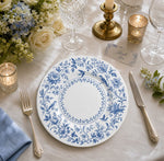 Elegant White Floral Charger Plates - Wedding Banquet Table Decor Set - MintiHome
