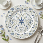 Boho Abstract Leaves Decorative Plate – Modern Ceramic Charger Plate - effect view 1