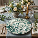 Clear Glass Beaded Charger Plates - Round Under Plates for Wedding Decor - scene view 1