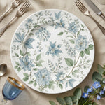 White Charger Plate with Beaded Rim - Elegant Table Decor for Dinners - MintiHome