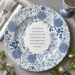 White Beaded Charger Plate - Elegant Under Plate for Weddings & Dining - MintiHome