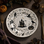 Modern Art Painting Charger Plates - White Decorative Under Plate Set - MintiHome