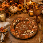 Thanksgiving Pumpkin Charger Plate – Rustic Friendsgiving Table Decor - MintiHome