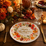 Thanksgiving Pumpkin Charger Plate - Fall Harvest Holiday Table Decor - MintiHome