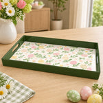 Easter Decorative Serving Tray – Silver Folk Floral - MintiHome