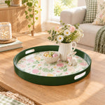 Easter Decorative Serving Tray – Silver Folk Floral - MintiHome