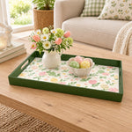 Easter Decorative Serving Tray – Silver Folk Floral - MintiHome