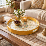 Ramadan & Eid al-Fitr Plastic Serving Tray – Gold Star Medallion - MintiHome
