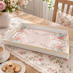 Valentine's Day Plastic Serving Tray – Bird Corner Heart Spray - MintiHome