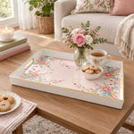Valentine's Day Plastic Serving Tray – Bird Corner Heart Spray - MintiHome