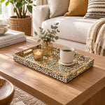 Daily Decorative Plastic Serving Tray – Indigo Camel Pelt - MintiHome
