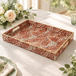 Daily Decorative Plastic Serving Tray – Rust Brick Pelt Field - MintiHome