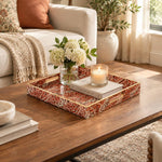 Daily Decorative Plastic Serving Tray – Rust Brick Pelt Field - MintiHome