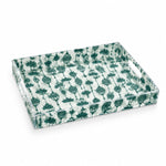 Ramadan Decorative Plastic Serving Tray – Ivory Emerald Lantern Drop - MintiHome