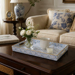 Daily Blue Fan Pattern Plastic Serving Tray – Geometric - MintiHome