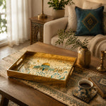 Dome Peacock Glass Serving Tray – Olive Trees Crescent - MintiHome