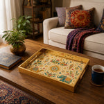 National Days Mandala Glass Tray – Elephant Centerpiece - MintiHome
