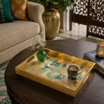 National Days Lantern Glass Tray – Teal Mandala Design - MintiHome