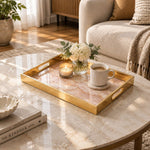 Daily Decorative Glass Serving Tray – Rose Quartz Blush - MintiHome