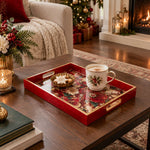 Wedding Decorative Glass Serving Tray – Jeweled Rose Heirloom - MintiHome