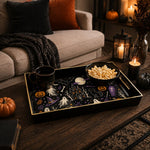 Gothic Halloween Plastic Serving Tray – Mansion Cat Cauldron - MintiHome