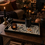 Gothic Halloween Plastic Serving Tray – Skull Bones Roses - MintiHome