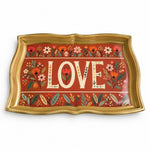 Valentine's Day Decorative Serving Tray – Banded Bloom Love Panels - MintiHome