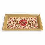 Valentine's Day Decorative Serving Tray – Crimson Jacobean Medallion - MintiHome