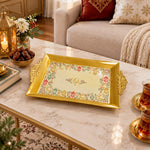 Ramadan Decorative Serving Tray – Cream Lantern Border Open Field - MintiHome