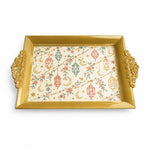 Ramadan Decorative Serving Tray – Cream Lantern Diagonal Flow - MintiHome