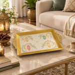 Ramadan Decorative Serving Tray – Cream Lantern Corner Symmetry - MintiHome