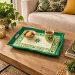 Ramadan Decorative Serving Tray – Cream Star Lattice Border - MintiHome