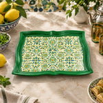 Ramadan Decorative Serving Tray – Cream Star Lattice Repeat - MintiHome