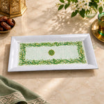 Ramadan Decorative Serving Tray – Cream Calligraphy Border Panel - MintiHome