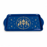 Ramadan Decorative Serving Tray – Cobalt Lantern Crescent Medallion - MintiHome