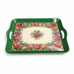 Daily Decorative Serving Tray – Cream Tapestry Floral Border - MintiHome