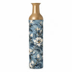 Sage Poppy Metal Flower Vase β Indigo Magnolia Branch - MintiHome