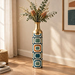 Terra Frames Metal Flower Vase – Navy Terra Rectangle - MintiHome