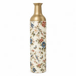 Persian Posy Metal Flower Vase – Cream Rose Bluebird decorative metal vase shown in a product view.
