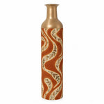 Gilded Ribbon Metal Flower Vase – Ribbon Vine Scroll - MintiHome