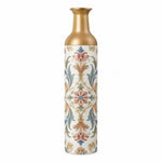 Iznik Medallion Metal Flower Vase – High Key Palmette Rosette - MintiHome