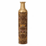 Sand Lattice Metal Flower Vase – Cocoa Gold Triangle - MintiHome