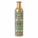 Sand Lattice Metal Flower Vase – Sage Sprig Triangle - MintiHome