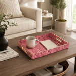 Pink Python Print Plastic Serving Tray – Full Print Border - MintiHome