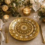 Ramadan Gold Mandala Decorative Charger Plate – Geometric - MintiHome