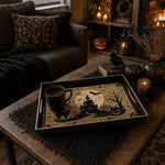 Vintage Halloween Plastic Serving Tray – Moon Cat Bat - MintiHome