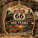 Route 66 100 Years MDF Wood Hanging Wall Decor – Locomotive - MintiHome